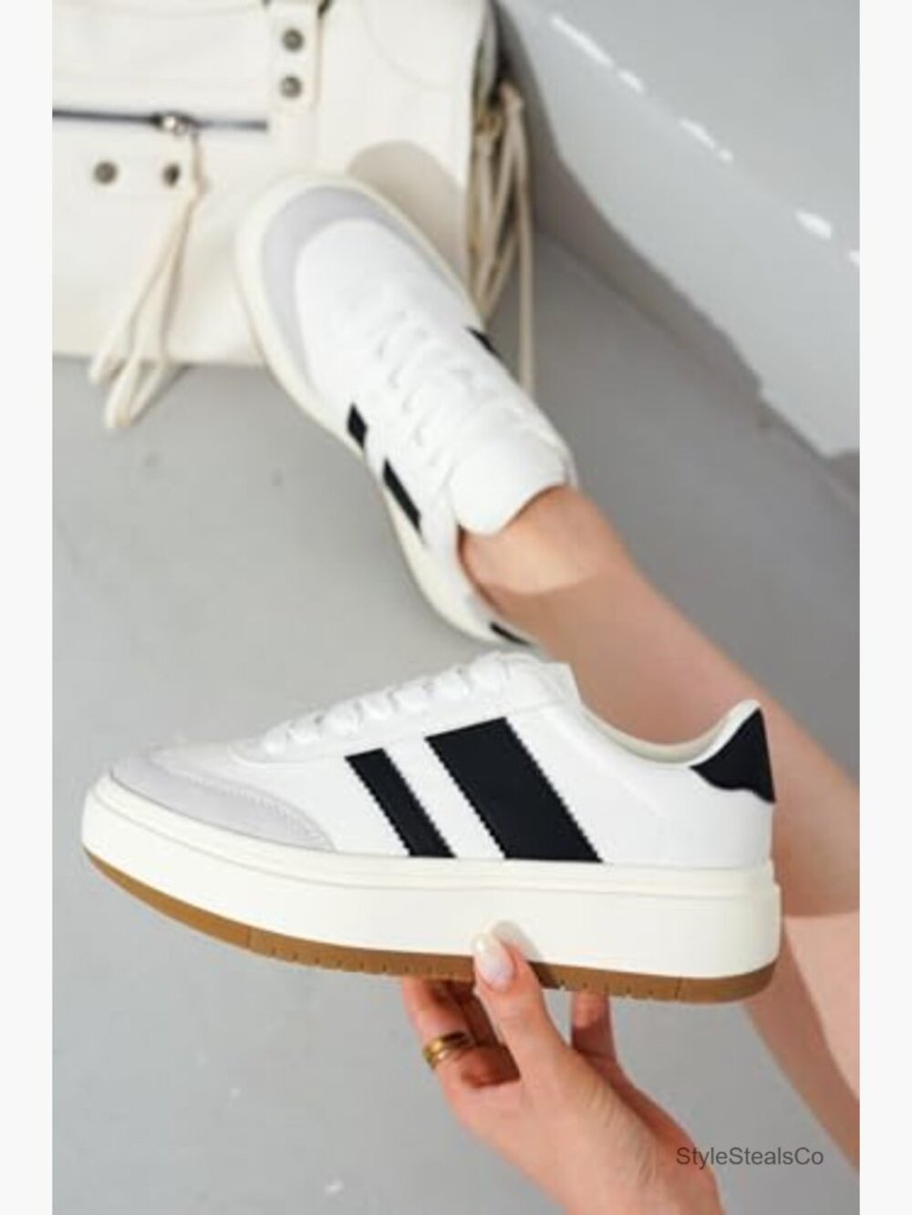 Platform Sneakers Women Memory Foam Non-Slip Lightweight Fashion Sneakers - Picture 2 of 7